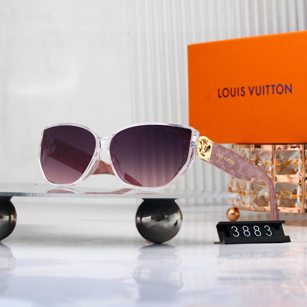 Louis vuitton V-Logo Oversized Sunglasses with Monogram Temples (Model 3883) Cat-Eye